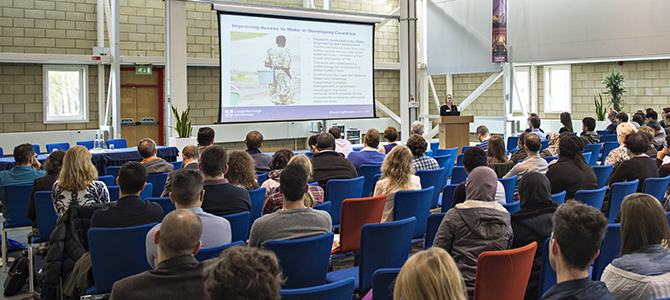 Holding image for Fellowship Inaugural Lectures. Photo of Tracey Bhamra at Research Conference 2015.